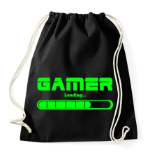 PRINTFASHION Gamer loading.. - Sportzsák, Tornazsák - Fekete tornazsák
