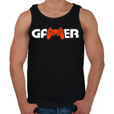 PRINTFASHION Gamer logó - Férfi atléta - Fekete atléta, trikó