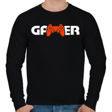 PRINTFASHION Gamer logó - Férfi pulóver - Fekete férfi pulóver, kardigán