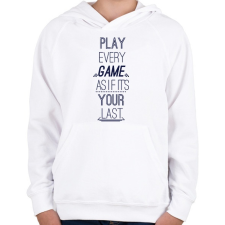 PRINTFASHION Gamer motiváció - Gyerek kapucnis pulóver - Fehér gyerek pulóver, kardigán