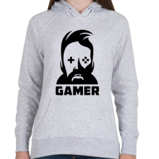 PRINTFASHION GAMER - Női kapucnis pulóver - Sport szürke