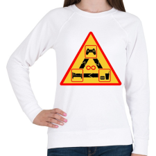 PRINTFASHION Gamer - Női pulóver - Fehér női pulóver, kardigán