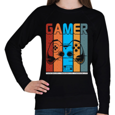 PRINTFASHION gamer - Női pulóver - Fekete