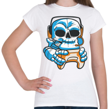 PRINTFASHION Gamer skull - koponya - Női póló - Fehér női póló