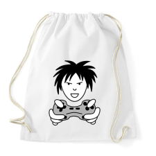 PRINTFASHION Gamer - Sportzsák, Tornazsák - Fehér tornazsák