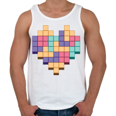 PRINTFASHION Gamer szív - Férfi atléta - Fehér