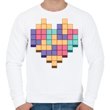 PRINTFASHION Gamer szív - Férfi pulóver - Fehér férfi pulóver, kardigán