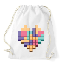 PRINTFASHION Gamer szív - Sportzsák, Tornazsák - Fehér tornazsák
