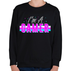 PRINTFASHION Gamer vagyok - Gyerek pulóver - Fekete