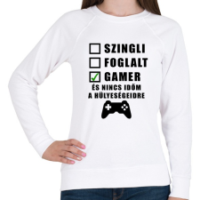 PRINTFASHION Gamer vagyok - Női pulóver - Fehér női pulóver, kardigán