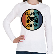 PRINTFASHION Gamer zone2 - Női hosszú ujjú póló - Fehér