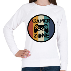 PRINTFASHION Gamer zone2 - Női pulóver - Fehér