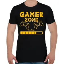 PRINTFASHION Gamer zone - Férfi póló - Fekete férfi póló