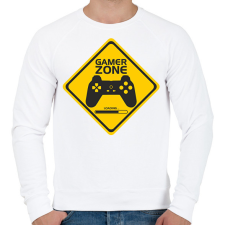 PRINTFASHION Gamer zone - Férfi pulóver - Fehér férfi pulóver, kardigán