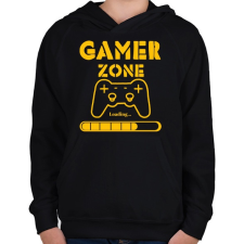 PRINTFASHION Gamer zone - Gyerek kapucnis pulóver - Fekete gyerek pulóver, kardigán