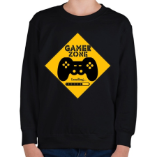 PRINTFASHION Gamer zone - Gyerek pulóver - Fekete gyerek pulóver, kardigán