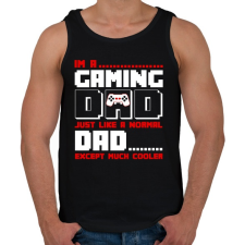 PRINTFASHION Gaming Dad - Férfi atléta - Fekete atléta, trikó