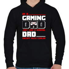 PRINTFASHION Gaming Dad - Férfi kapucnis pulóver - Fekete férfi pulóver, kardigán