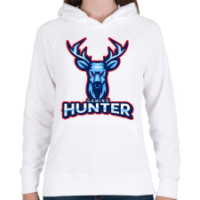 PRINTFASHION Gaming Hunter - Női kapucnis pulóver - Fehér női pulóver, kardigán