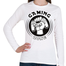 PRINTFASHION Gaming zone - Női hosszú ujjú póló - Fehér női póló