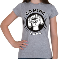 PRINTFASHION Gaming zone - Női póló - Sport szürke