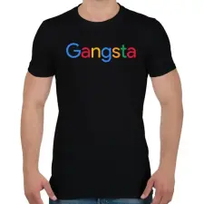 PRINTFASHION Gangsta - Férfi póló - Fekete férfi póló