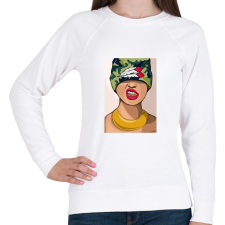 PRINTFASHION Gangsta Girl yo! - Női pulóver - Fehér női pulóver, kardigán