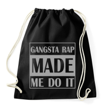 PRINTFASHION Gangsta rap - Sportzsák, Tornazsák - Fekete tornazsák