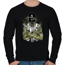 PRINTFASHION Gangsta Zombie - Férfi pulóver - Fekete férfi pulóver, kardigán