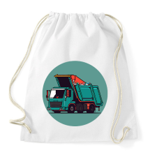 PRINTFASHION Garbage truck - Sportzsák, Tornazsák - Fehér tornazsák