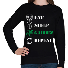PRINTFASHION Garden, repeat - Női pulóver - Fekete női pulóver, kardigán