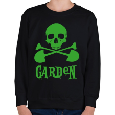 PRINTFASHION garden skull - Gyerek pulóver - Fekete gyerek pulóver, kardigán
