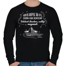 PRINTFASHION Gárdonyi Géza - Balaton - Férfi pulóver - Fekete férfi pulóver, kardigán