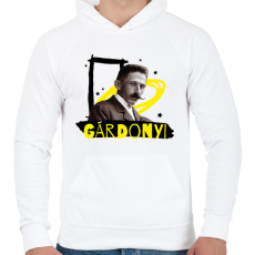 PRINTFASHION Gárdonyi Géza - Férfi kapucnis pulóver - Fehér