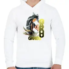 PRINTFASHION Garou minta (OPM) - Férfi kapucnis pulóver - Fehér férfi pulóver, kardigán