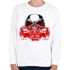 PRINTFASHION Gas Mask - Gyerek pulóver - Fehér gyerek pulóver, kardigán