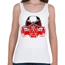 PRINTFASHION Gas Mask - Női atléta - Fehér női trikó
