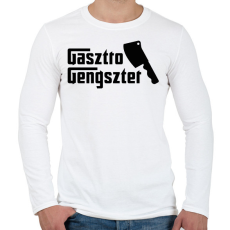 PRINTFASHION Gasztro Gengszter - Férfi hosszú ujjú póló - Fehér