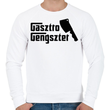 PRINTFASHION Gasztro Gengszter - Férfi pulóver - Fehér férfi pulóver, kardigán