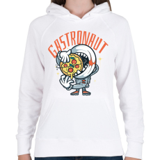 PRINTFASHION Gasztronauta - Női kapucnis pulóver - Fehér