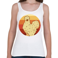 PRINTFASHION Gatyás pipi - Női atléta - Fehér női trikó