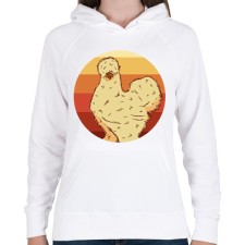 PRINTFASHION Gatyás pipi - Női kapucnis pulóver - Fehér női pulóver, kardigán