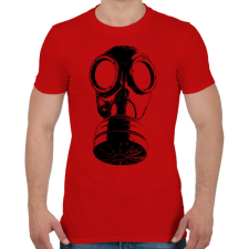 PRINTFASHION gáz maszk - Férfi póló - Piros férfi póló