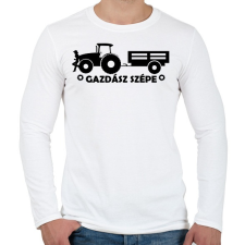 PRINTFASHION Gazdász szépe - Férfi hosszú ujjú póló - Fehér férfi póló
