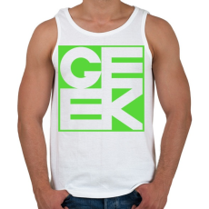 PRINTFASHION GEEK - Férfi atléta - Fehér