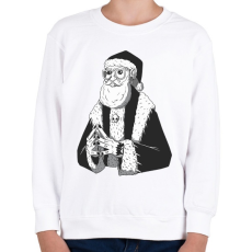 PRINTFASHION Geek Mikulás - Gyerek pulóver - Fehér