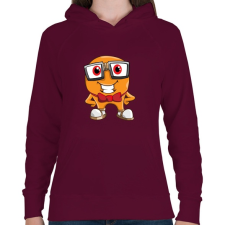 PRINTFASHION Geek - Női kapucnis pulóver - Bordó női pulóver, kardigán