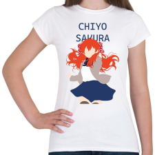 PRINTFASHION Gekkan shoujo nozaki-kun - Chiyo Sakura - Női póló - Fehér női póló