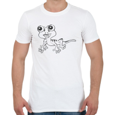 PRINTFASHION Gekkó - Férfi póló - Fehér férfi póló