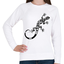 PRINTFASHION Gekkó - Női pulóver - Fehér női pulóver, kardigán